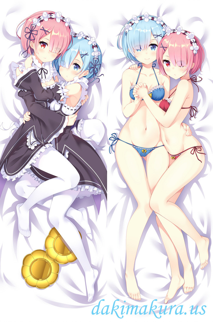 Rem and Ram - Re Zero Anime Dakimakura Japanese Hugging Body Pillow Cover